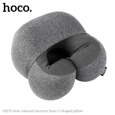 หมอนรองคอ HOCO HX70 เมมโมรี่โฟม ทรงตัว U รองรับต้นคอ 360° พับเก็บได้ พร้อมถุงสำหรับพกพา_4